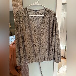 West Kei Tan Leopard Print Blouse